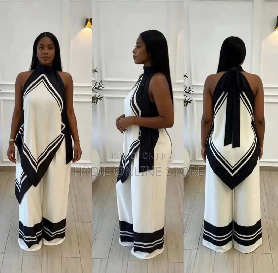 Sleeveless Strips Baggie Two Piece