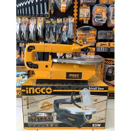 INGCO 85W Scroll Saw Benchtop Power Tool for Intricate Wood Cutting.