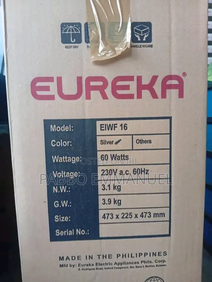 Eureka 16" Inch Wall Mounted Fan