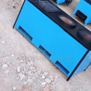 3 Burner Metallic Charcoal Stove With a Grill