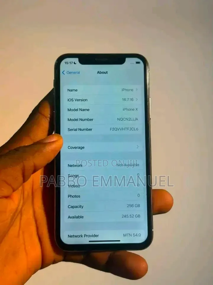 Apple iPhone X 256 GB Silver