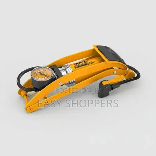 INGCO Foot Pump Compact, Steel-Bodied Manual Air Pump