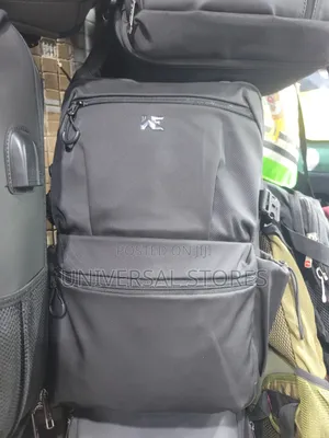 Black Multi-Compartment Travel Laptop Backpack