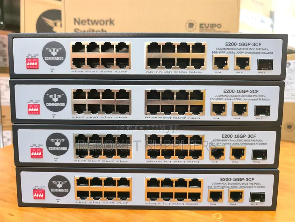 Commando 16port Poe Gigabit Switch +2ge +1sfp