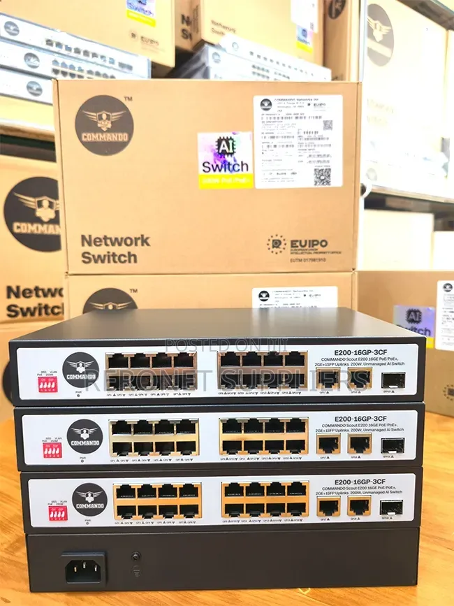 Commando 16port Poe Gigabit Switch +2ge +1sfp