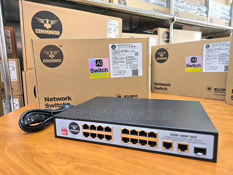 Commando 16port Poe Gigabit Switch +2ge +1sfp