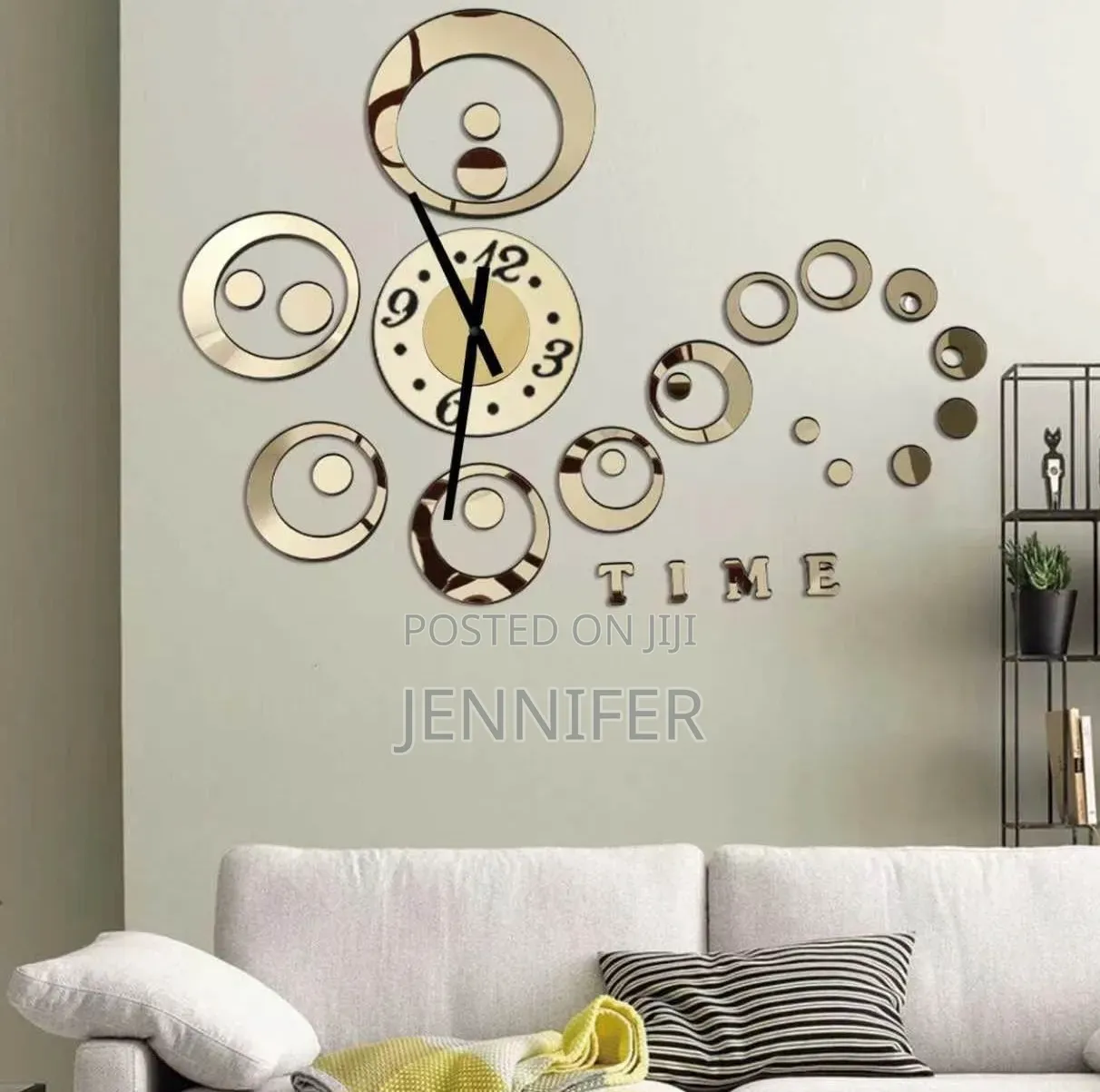 Circles 3D Modern Mirror Wall Clock