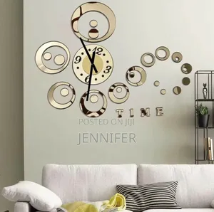 Circles 3D Modern Mirror Wall Clock