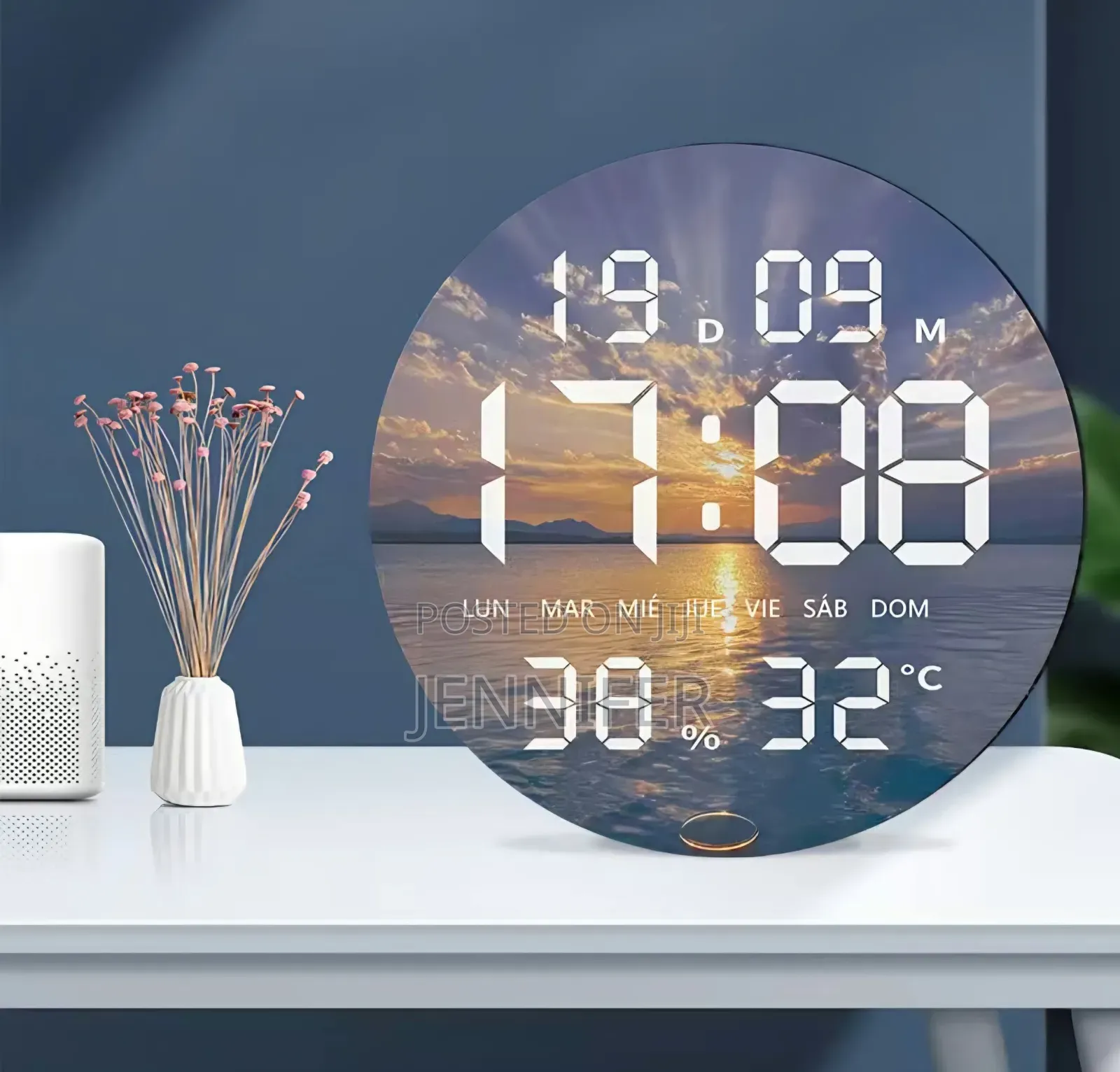 Moon-Design Digital LED Wall and Desk Clock