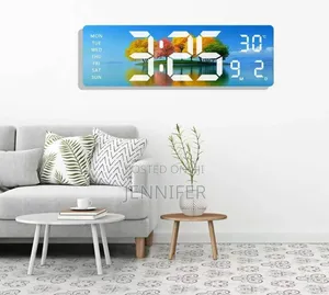 Modern, Rectangular Large LED Digital Wall Clock