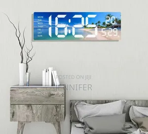 Modern, Rectangular Large LED Digital Wall Clock