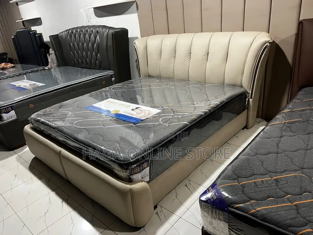180*200 Luxury King Size Leather Bed