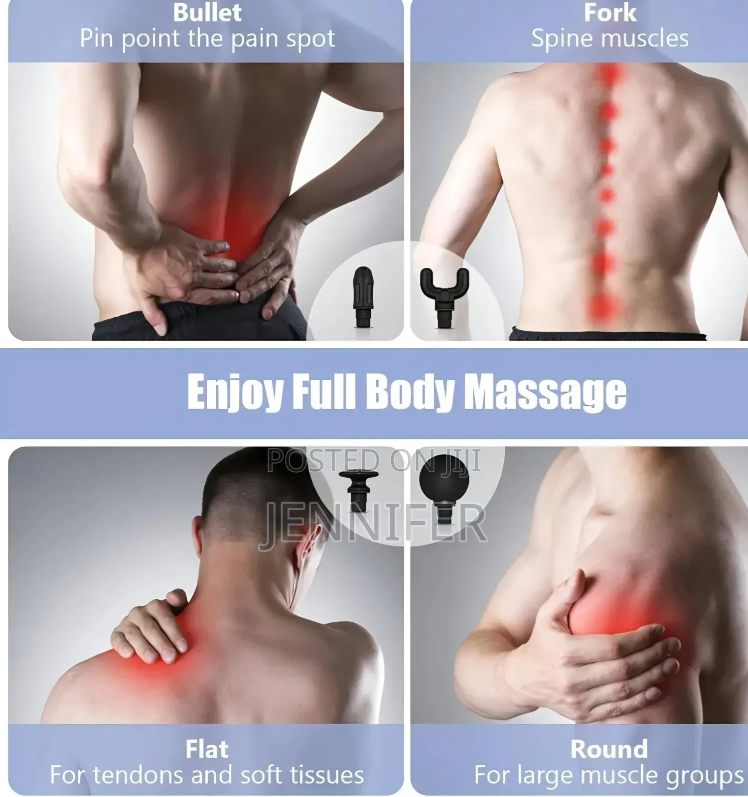 Massage Gun Deep Tissue With Upgraded Extension Handle