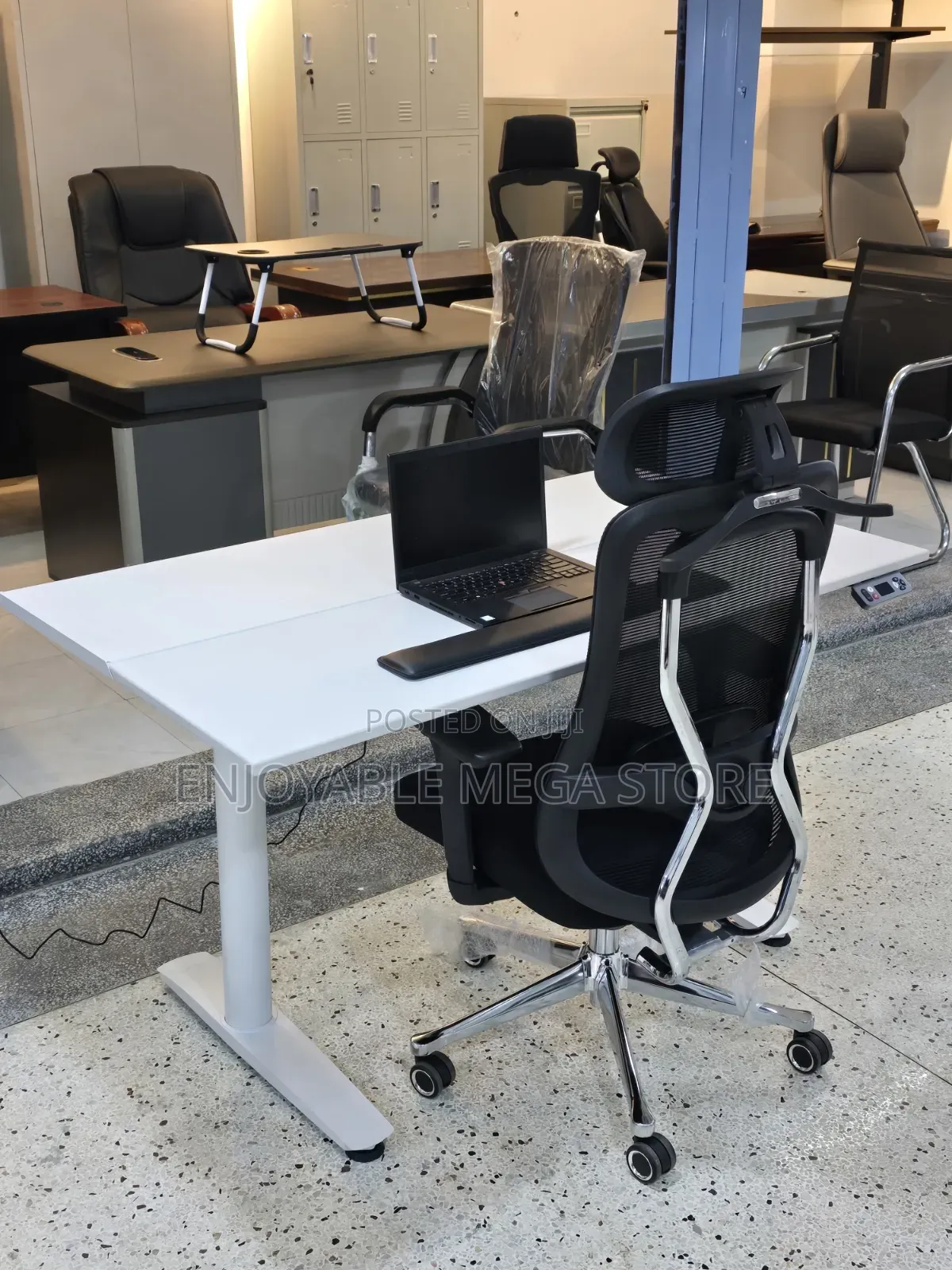 Reclining Adjustable Electric Table Electric Table 140cm and Chair