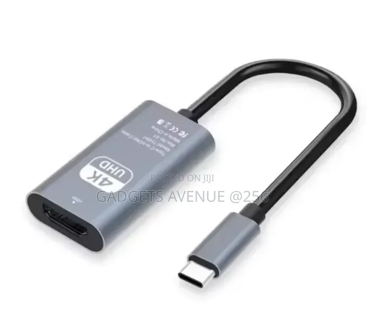 Type-C to HDTV (HDMI) Adapter Cable Designed to Stream Video In