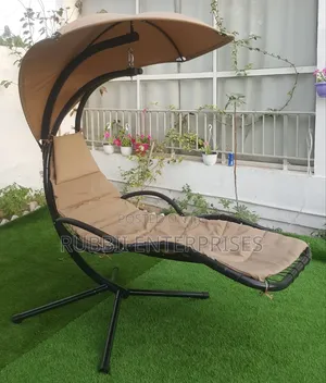 Garden Metal Swing Chair / Hanging Chaise Lounger Swing Chair