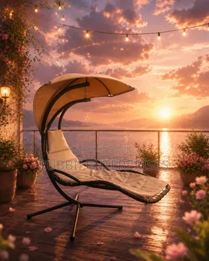 Garden Metal Swing Chair / Hanging Chaise Lounger Swing Chair