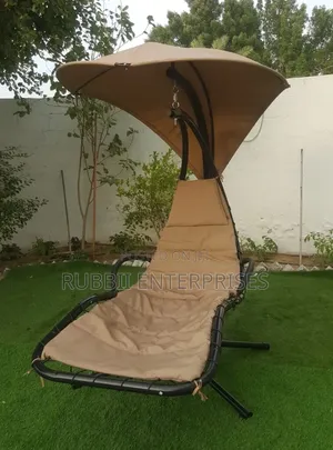 Garden Metal Swing Chair / Hanging Chaise Lounger Swing Chair