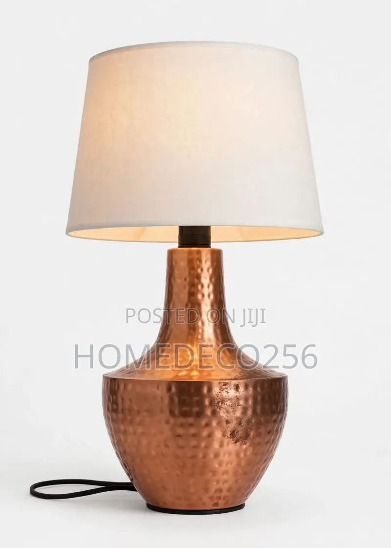 Hammered Copper Table Lamp Luxury Bedside Lamp