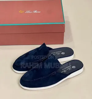 Original Brand New Loro Piana Luxury Suede Slip-on Mule Loafers