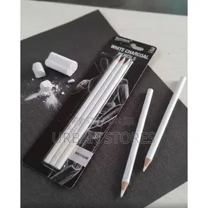 White Charcoal Pencil - Pack of 3 Pieces