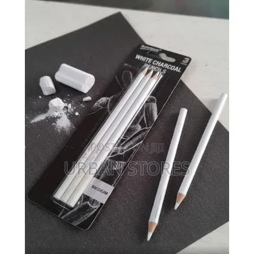 White Charcoal Pencil - Pack of 3 Pieces