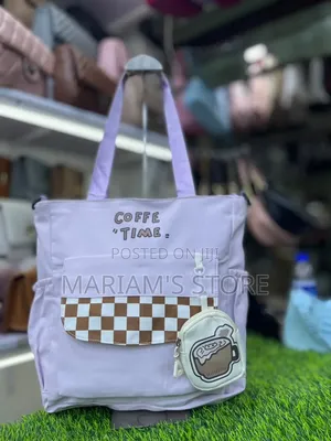 Multi-Pocket Canvas and Nylon Tote Bag