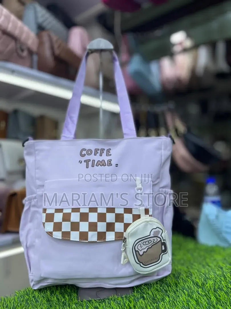 Multi-Pocket Canvas and Nylon Tote Bag
