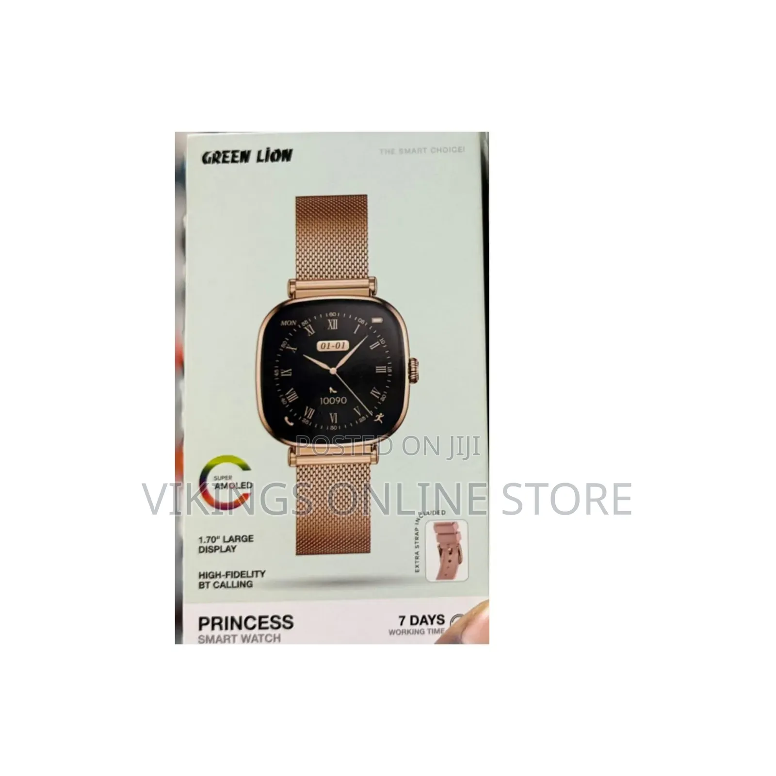 Green Lion Princess Smart Watch, an Elegant Timepiece, a 1.70-Inch