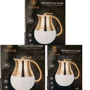 An Ejshe Belly-Shaped Vacuum Jug Flask With Push-Button Pourage
