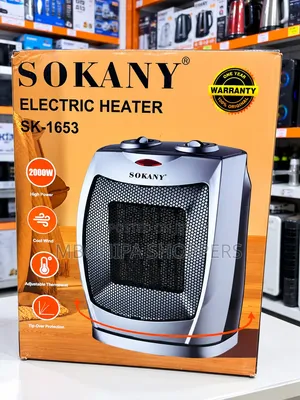 SOKANY Electric Heater – Adjustable Thermostat Tip-Over Protection