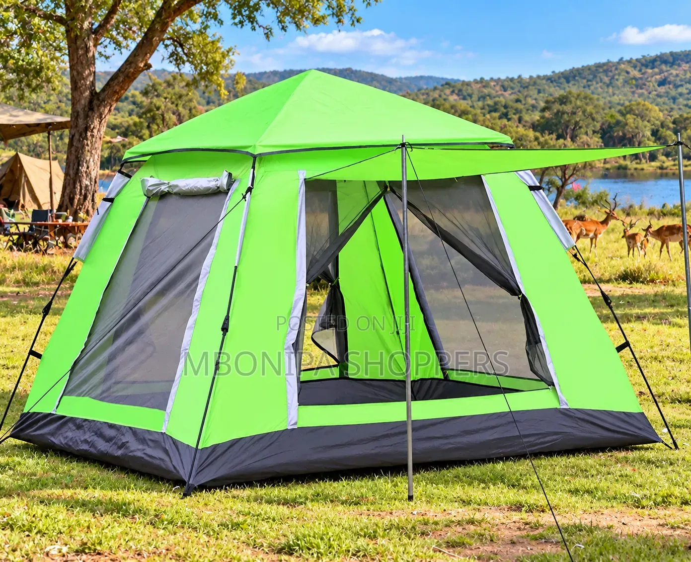 6 - Person Family Camping Tent – Spacious Outdoor Shelter With Canopy