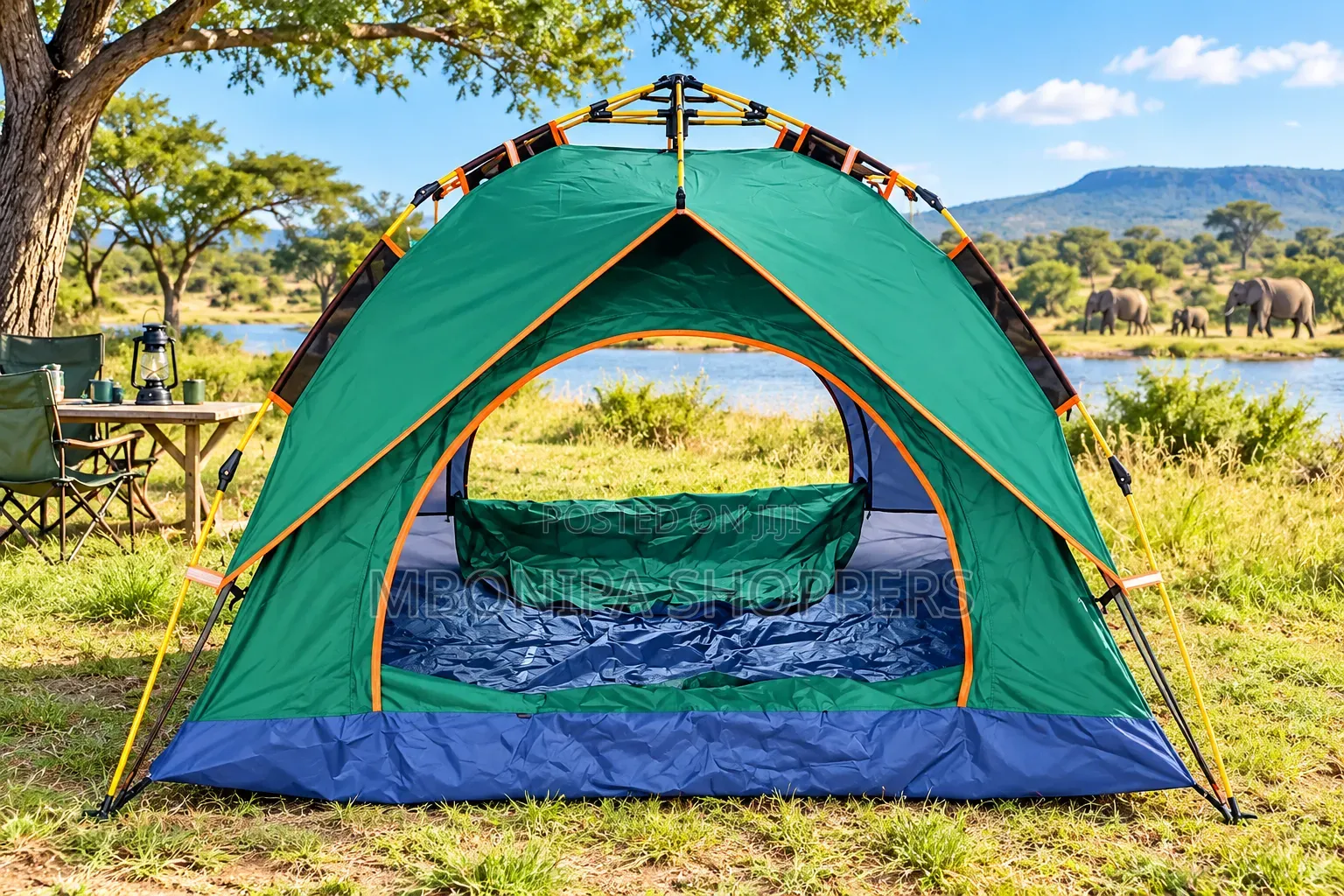 4-Person Automatic Camping Tent Spacious Outdoor Family Travel Tent