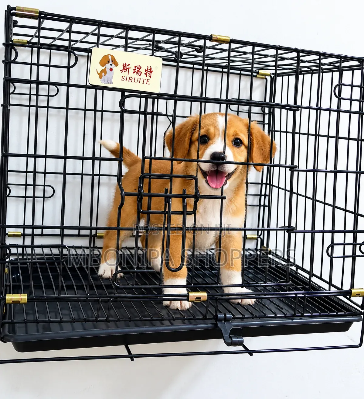 Heavy-Duty Metal Dog Cage – Foldable Pet Crate With Secure Door