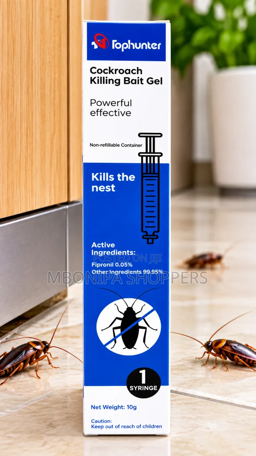 Tophunter Cockroach Killing Bait Gel – 10g Syringe