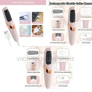 Pink and Rose-Gold USB Rechargeable Electric Foot Callus Remover