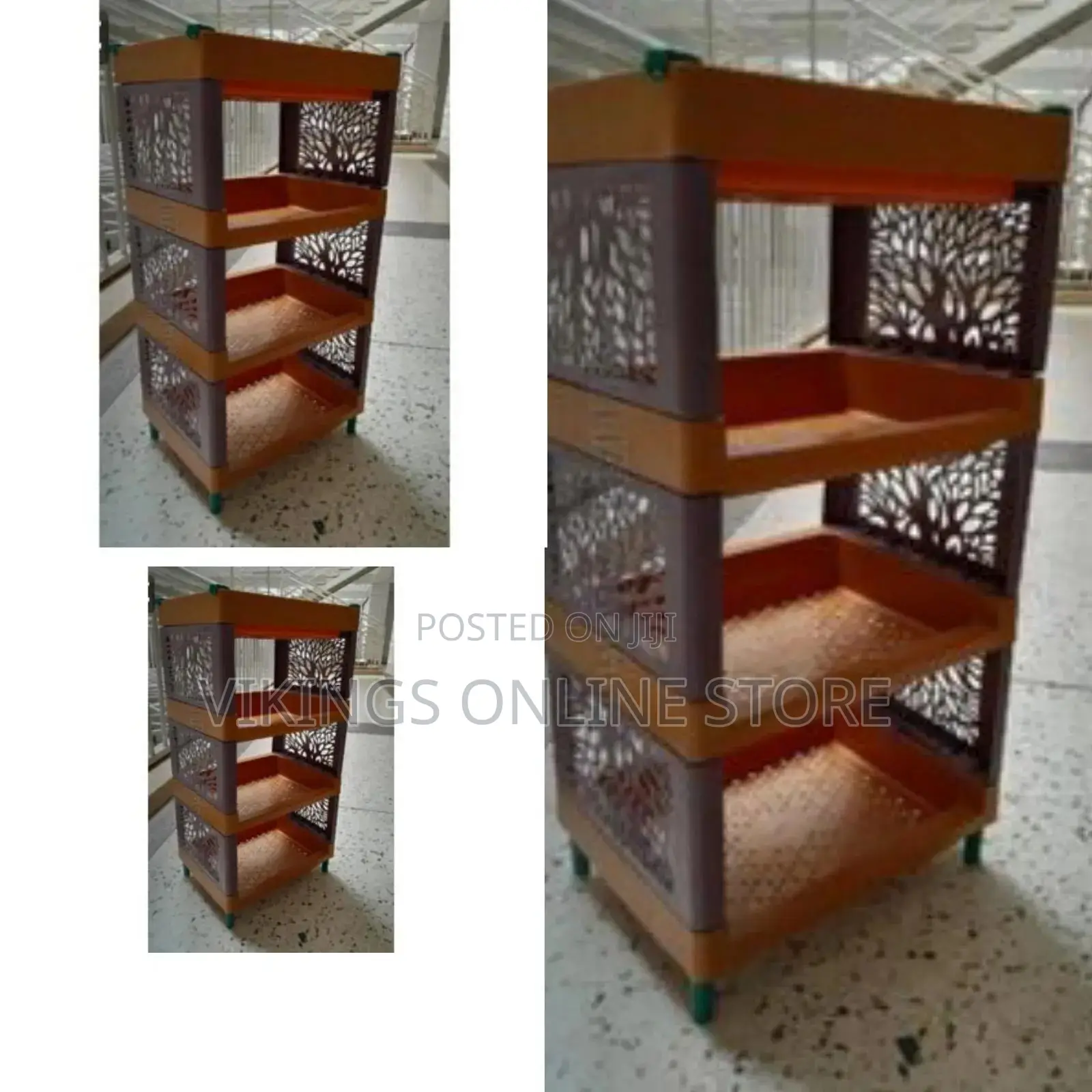 4-Tier Multipurpose Plastic Storage Rack