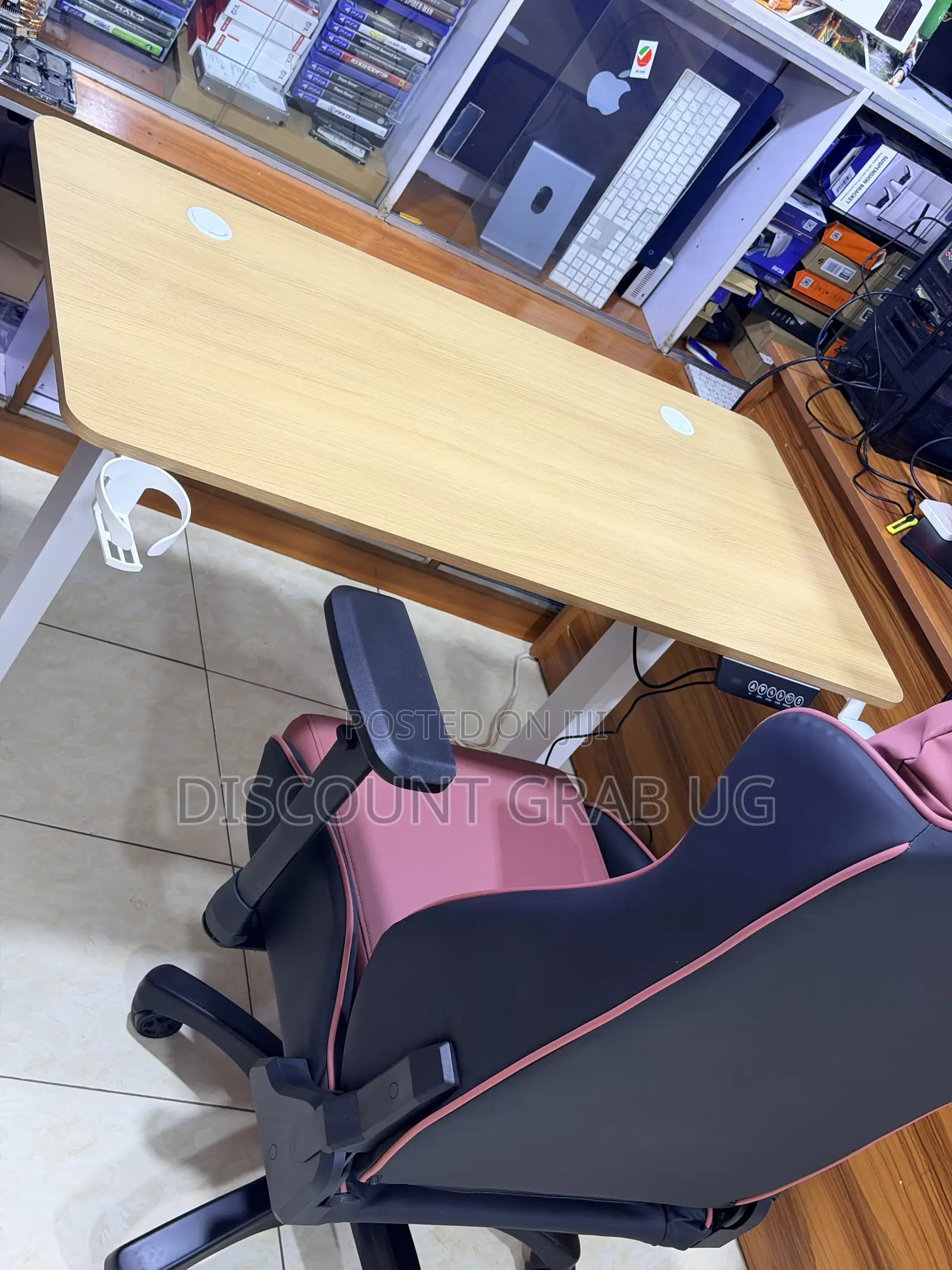 Electric Adjustable Table 120cm by 60cm Brown