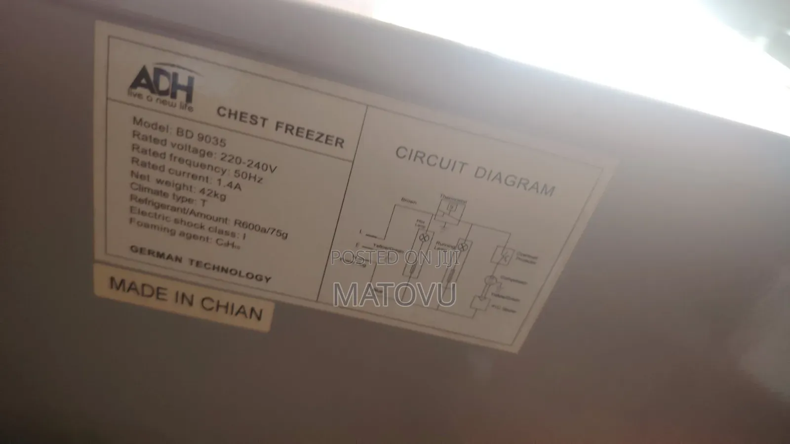 ADH 350L Chest Frizer