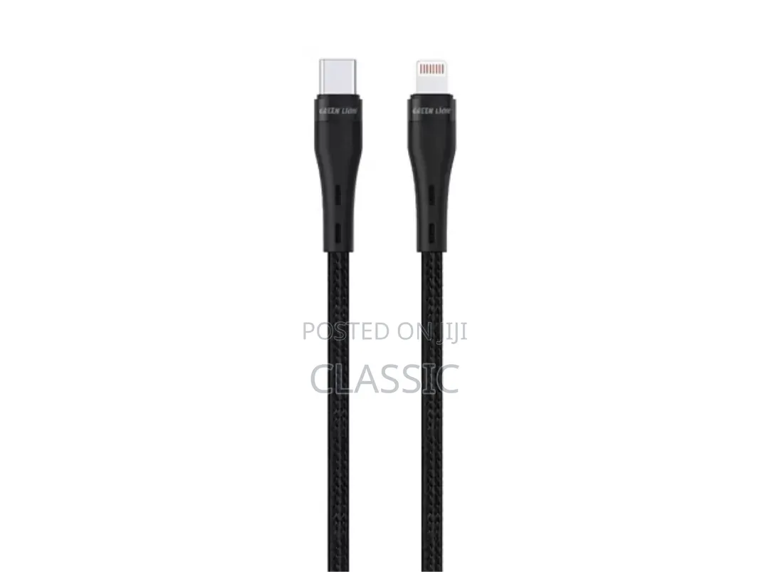 Green Lion USB-C to Lightning Braided Cable 20W 5 Meters