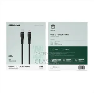 Green Lion USB-C to Lightning Braided Cable 20W 5 Meters
