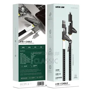 Green Lion 4-in-1 Ultra-Fast Charging Lanyard Cable 240W