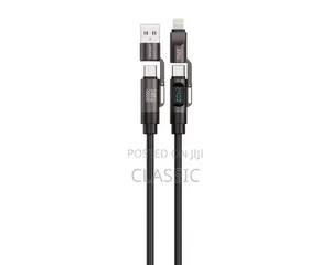 Green Lion 4-in-1 Silicone Cable 1.2m With Digital Display 240W