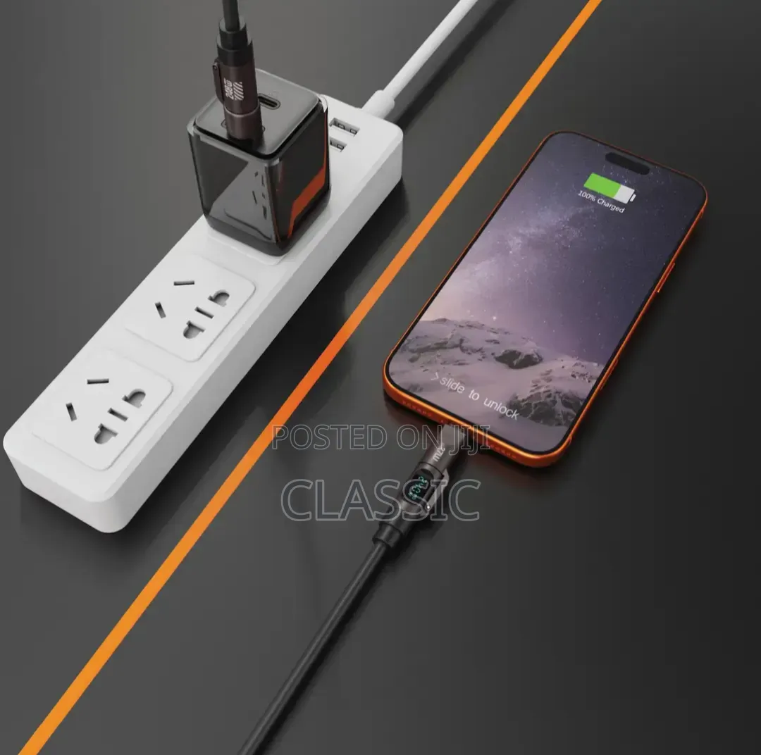Green Lion 4-in-1 Silicone Cable 1.2m With Digital Display 240W