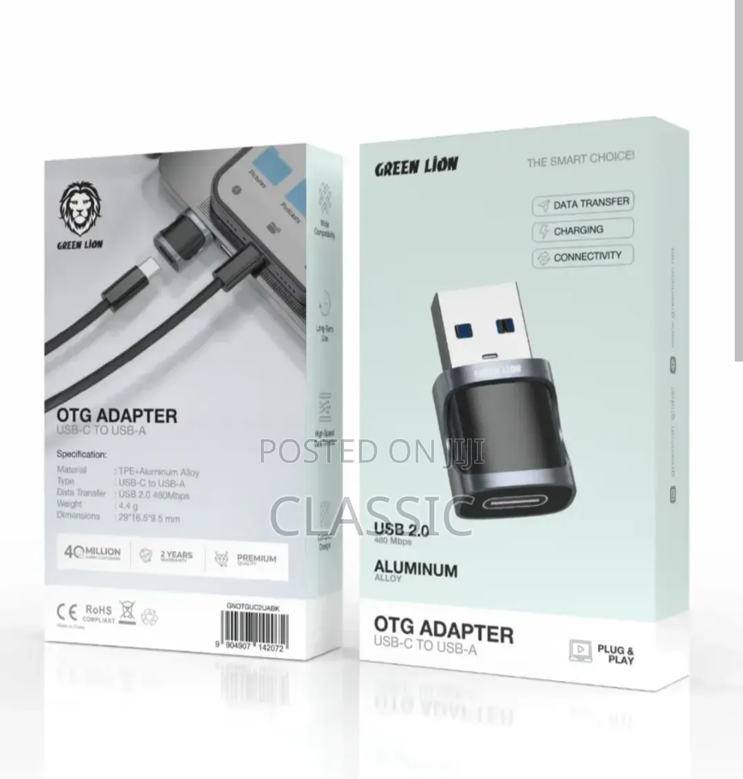 Green Lion USB-A to USB-C OTG Adapter