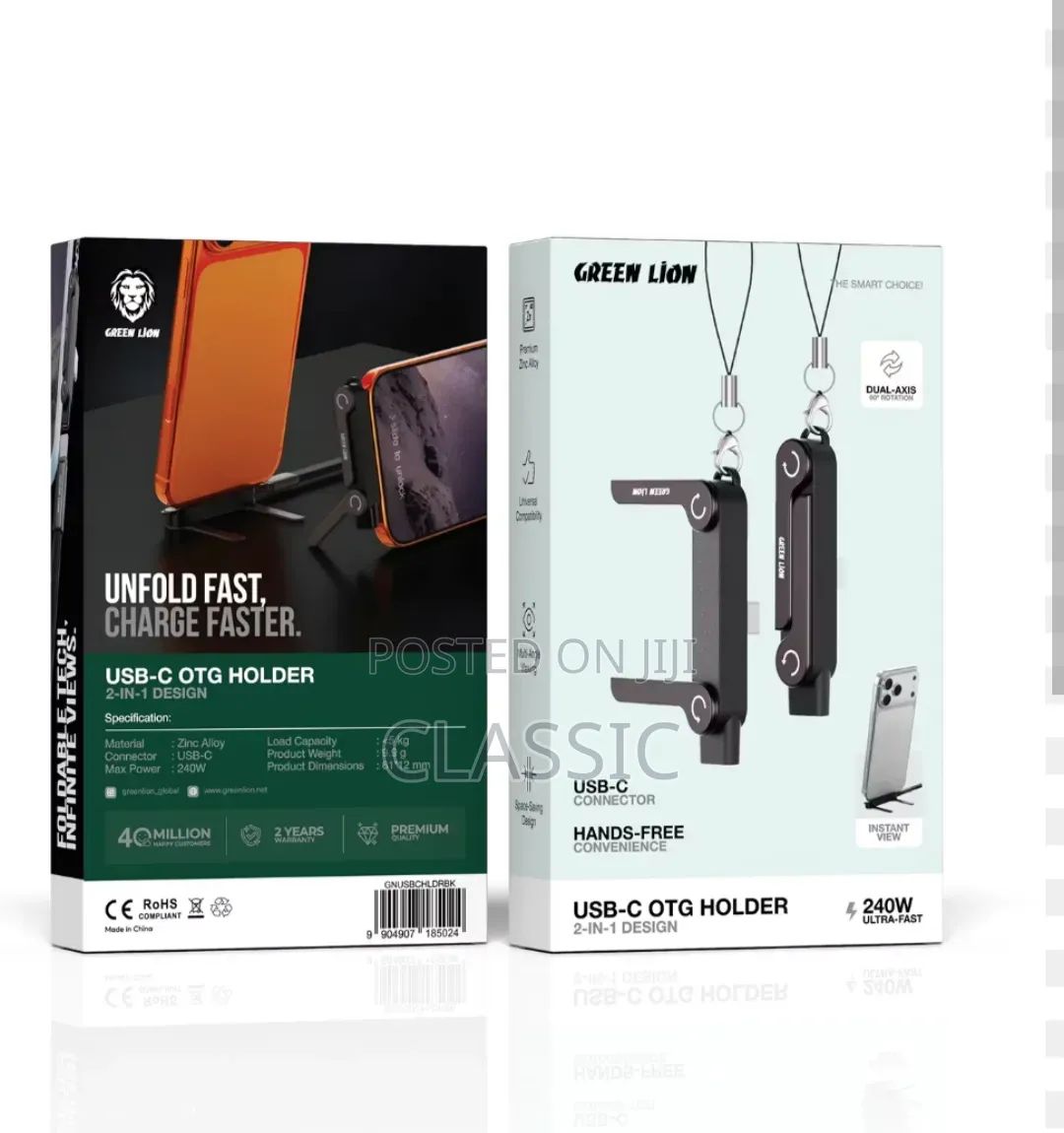 Green Lion USB-C 2-in-1 OTG Holder