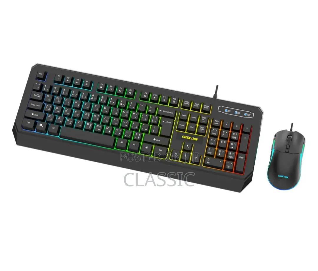 Green Lion KM-65 Wired Gaming Keyboard and Mouse Combo