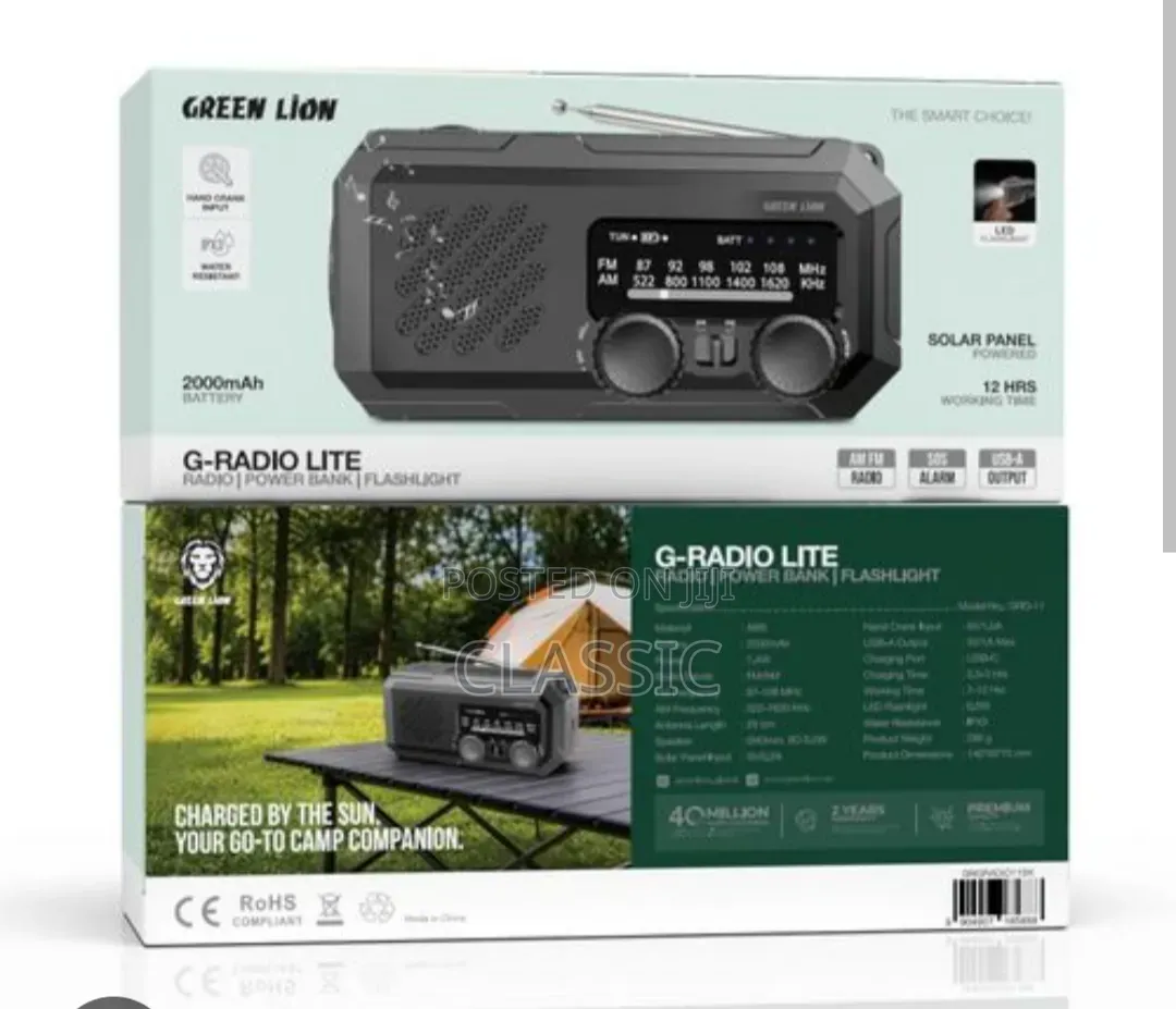 Green Lion G-Radio Lite With Power Bank Flashlight