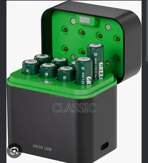 Green Lion Rechargeable 8×AAA Battery Dock USB-C