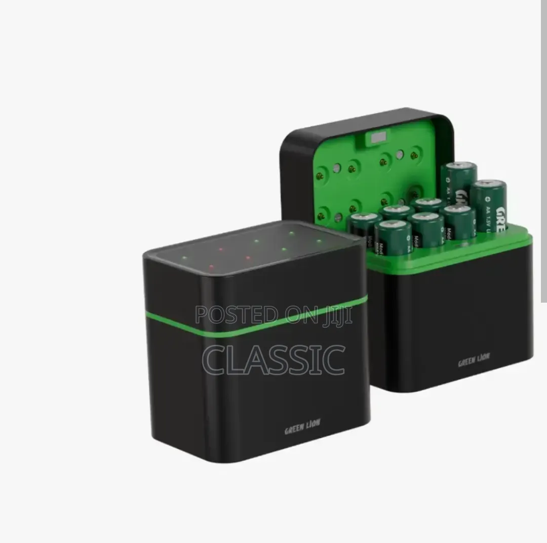 Green Lion Rechargeable 8×AAA Battery Dock USB-C